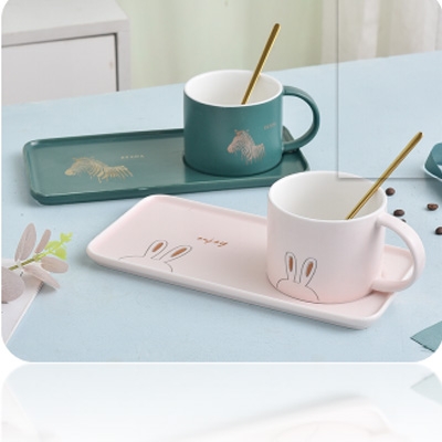 北欧长方碟点心咖啡杯