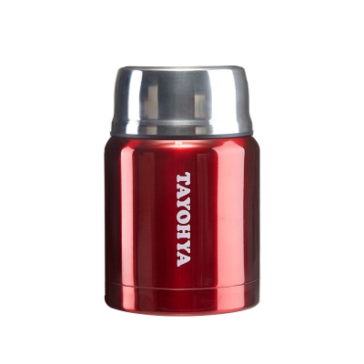 私人定制风尚焖烧杯中国红双层杯盖优质不锈钢食品级密封保温